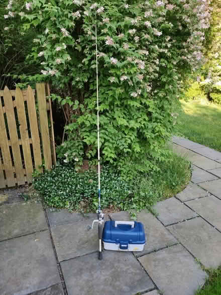 Photo of free Youth rod and tackle box (Hunter Ln & Spring Valley Rd) #1