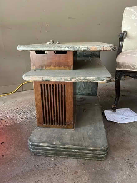Photo of free Antique radio wood table (Avon) #4