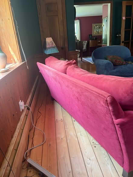 Photo of free Micro-suede couch (Avon) #3