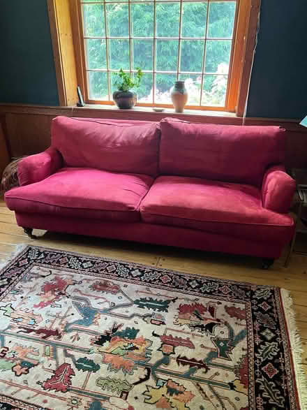 Photo of free Micro-suede couch (Avon) #1