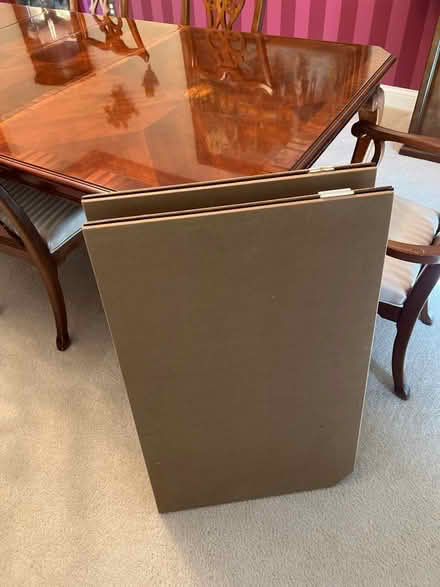 Photo of free Solid inlaid wood dining room table (Lawrenceville, NJ) #3