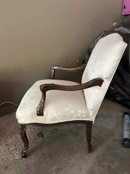 Photo of free Upholstered/wood chair (Avon) #3