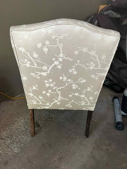 Photo of free Upholstered/wood chair (Avon) #4