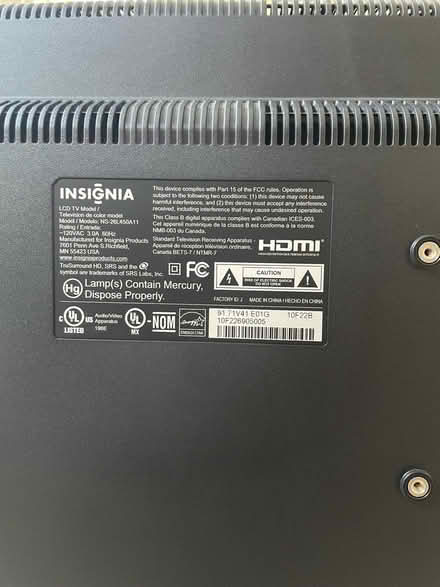 Photo of free Insignia - 26" HDTV (Fair Lawn, off Broadway) #2
