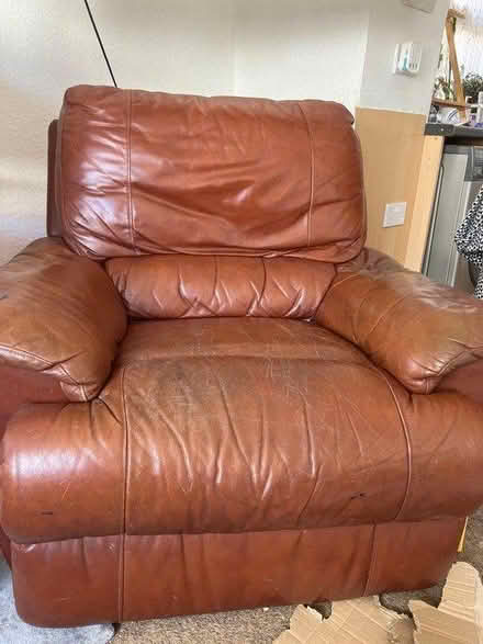 Photo of free Leather reclining chair (TQ5) #1
