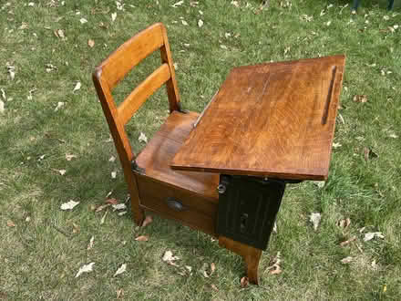 Photo of free Antique School Desk (Skokie) #1