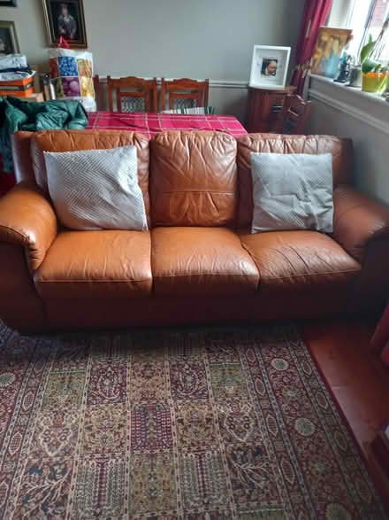 Photo of free Leather couch (Coolock, Dublin 5.) #1