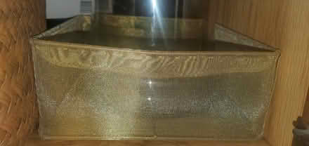 Photo of free Gold fabric bottom of box? (Downers Grove) #1