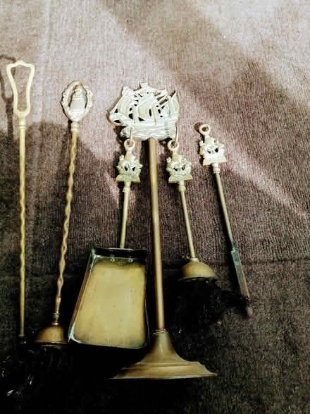 Photo of free Vintage Brass companion set and tools. (Eaton NR4) #1
