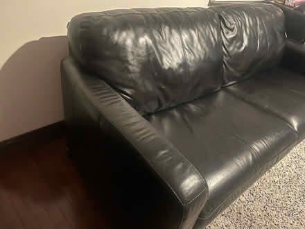 Photo of free Black Leather Pull Out Sofa/Couch (Union, NJ) #3