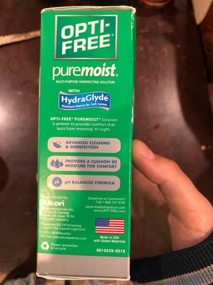 Photo of free Unopened contact liquid (Ohlone Park area) #2
