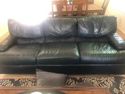 Photo of free Leather sofa (Beaverton) #1