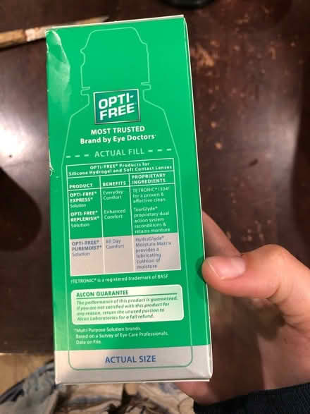 Photo of free Unopened contact liquid (Ohlone Park area) #3