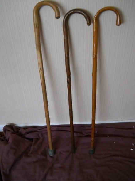 Photo of free Three vintage wooden walking sticks (Bedlington NE22) #1