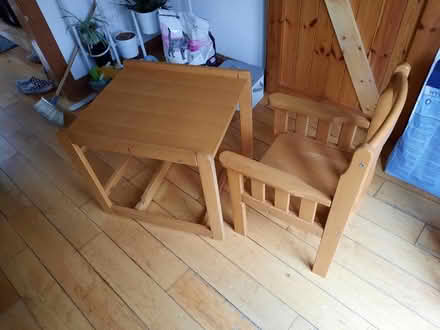 Photo of free Vintage kids table amd chair (Blackwood) #1