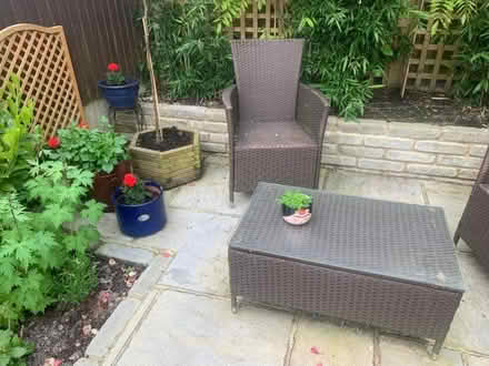 Photo of free Garden table and chair (World's End RH15) #1