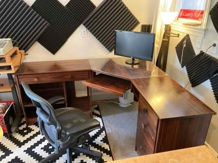 Photo of free Wooden Corner Desk (Glen Park) #1