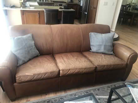 Photo of free Pottery Barn leather sofa (Beaverton) #1