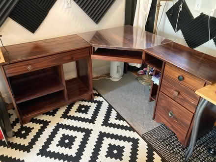 Photo of free Wooden Corner Desk (Glen Park) #4
