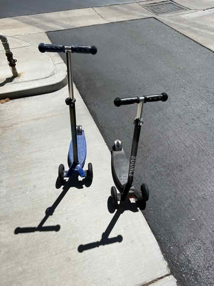 Photo of free 2 Kids 3-wheel scooters (Sunnyvale near Seven Seas Park) #1