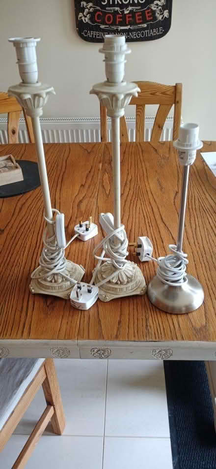 Photo of free 3 X bedside / table lamps (Headley Down GU35) #1