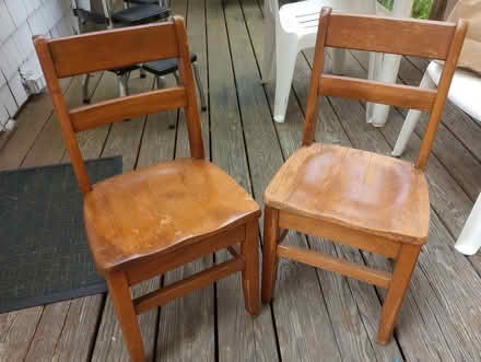 Photo of free wood children's chairs (west wareham on 28) #1