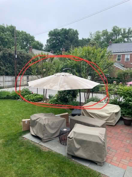 Photo of free Large patio umbrella (NW wash dc near Wilson HS) #3