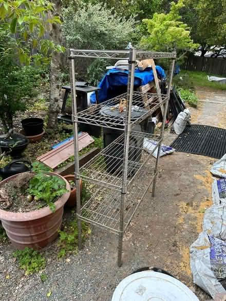 Photo of free Metal shelf (San Mateo/Belmont area) #1
