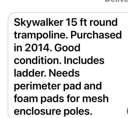 Photo of free 15’ round trampoline (Niles) #2