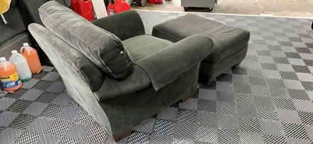 Photo of free Crate and barrel chair and ottoman (Newton Highlands) #1