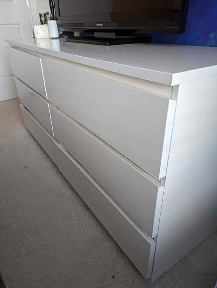 Photo of free White Ikea Malm Dresser, Horizontal (92 X 101) #1