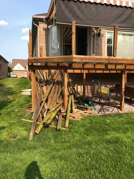 Photo of free Deck boards 2x4 and bench. Removed (Sterling Heights) #1