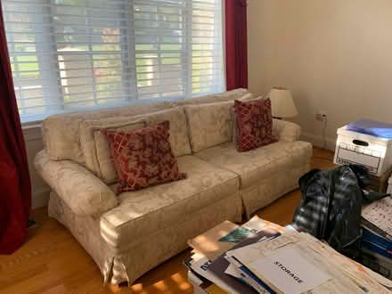 Photo of free Beautiful Off White Damask Couch (Off Old Dominion Drive) #1