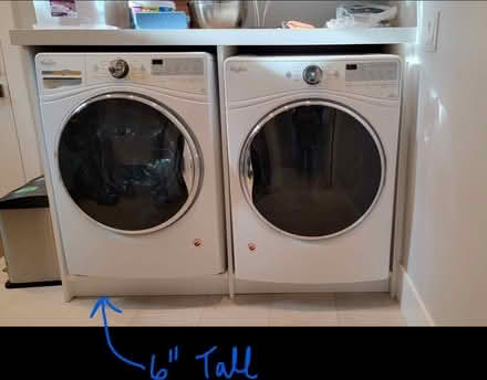 Photo of free White melamine laundry pedestals (Los Altos) #1