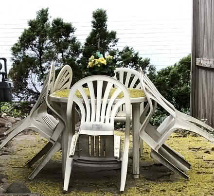 Photo of free Outdoor table, 6 chairs etc (Don Mills & Lawrence) #1