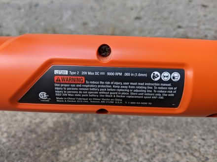 Photo of free 20V Black and Decker String Trimmer (Denny Whitford) #1
