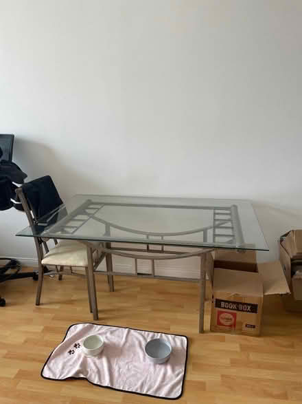 Photo of free Dining table and one chair (Larchmont) #1