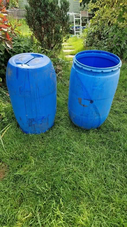 Photo of free 2 large plastic barrels for water. (Saint Ninians FK7) #1