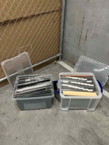 Photo of free Plastic file boxes (Richmond) #4