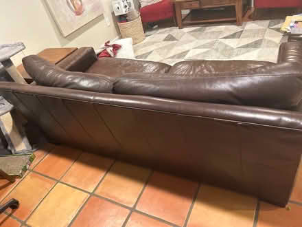 Photo of free Crate and barrel leather couch (Northeast Seattle) #3