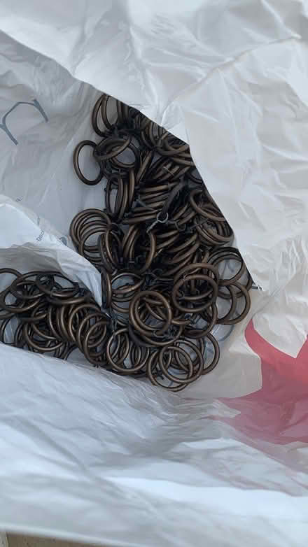 Photo of free Curtain rings and gel ice packs (Aspen hill) #1