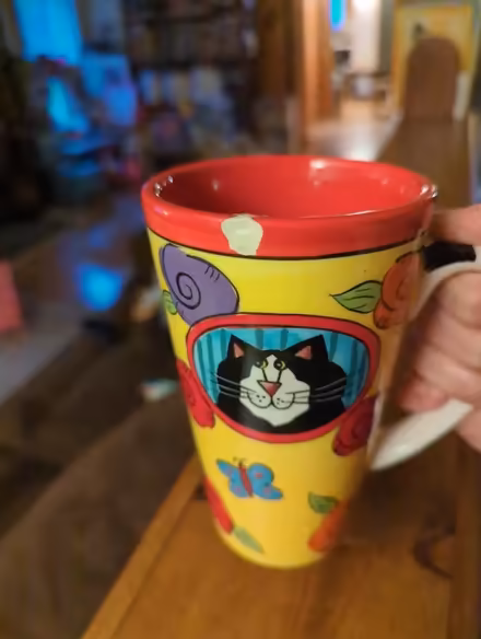 Photo of free Beloved chipped cat mug (Beacon, NY) #1