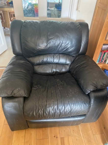 Photo of free Black leather chairs X 2 (Arklow, Wicklow) #1