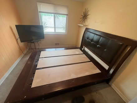 Photo of free All wood Queen platform bed (Downtown/CC Campus) #1