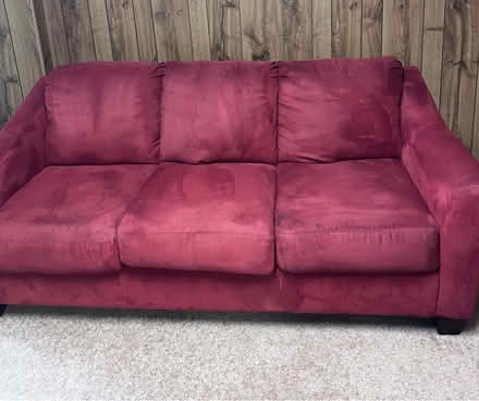 Photo of free Used Red Love seat sofa (vienna metro station) #3