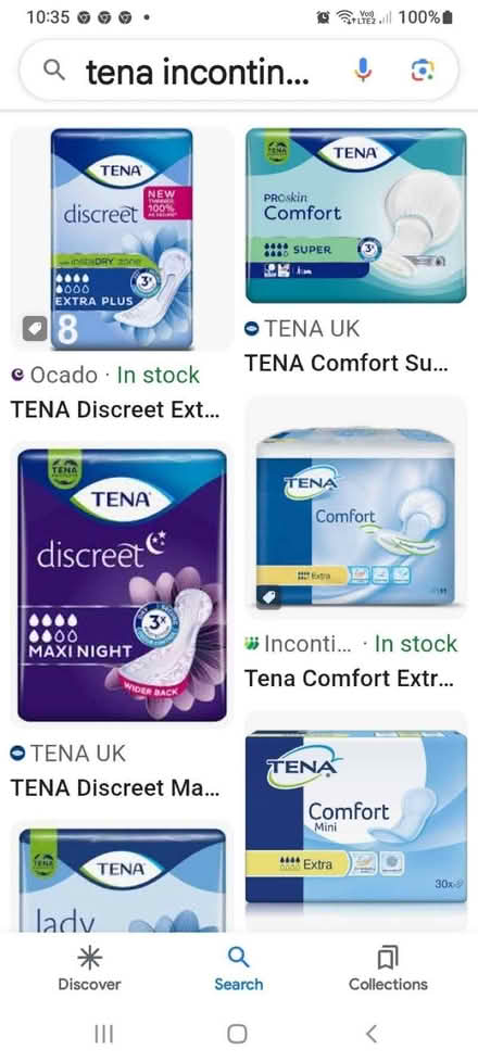 Photo of Incontinence/tena pads (Lower Green TN2) #1