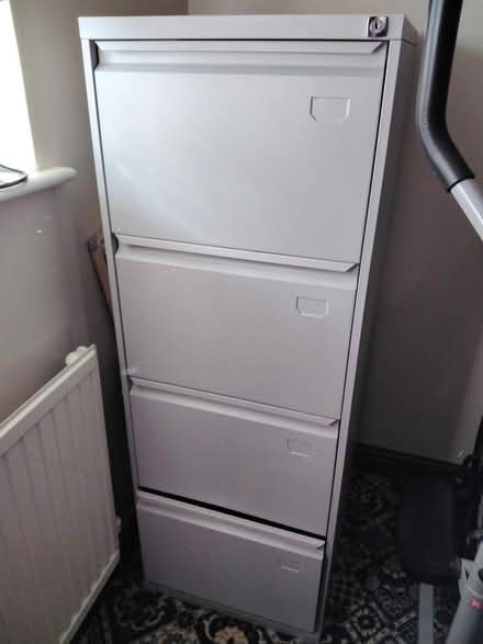 Photo of free Grey filing cabinet (Folksworth, Peterborough) #1