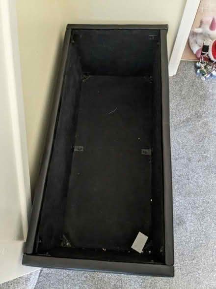 Photo of free black leather (maybe) ottoman (RG17 Hungerford) #2