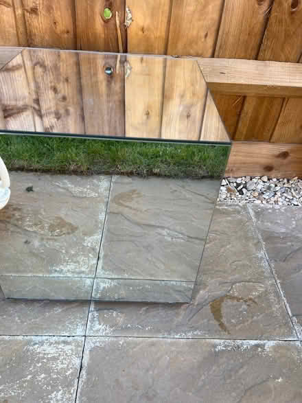 Photo of free Mirrored glass cube side table (Stanford in the vale) #1