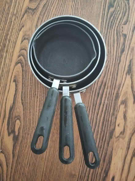 Photo of free 3x Circulon non-stick saucepans (St Anne Well Gardens Hove BN3) #3